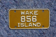 Placa de licença 1970 1971 WAKE ISLAND MOTOCICLETA Pacífico Segunda Guerra Mundial atacada 8 de dezembro de 1941 comprar usado  Enviando para Brazil