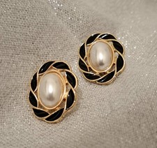 Pearl earrings gold d'occasion  Louvres