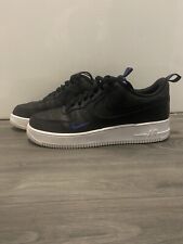 Nike Air Force 1 Swoosh baixo reflexivo preto azul Reino Unido tamanho 8 comprar usado  Enviando para Brazil