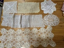 Lote de 6 peças de crochê vintage cachecol de cômoda corredor de mesa, guardanapos feitos à mão comprar usado  Enviando para Brazil