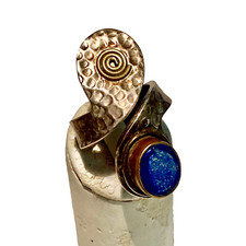 Bague moderniste argent d'occasion  Saint-Aubin-du-Cormier