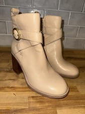 Botas Crown Vintage Courla Ankle Bootie Tamanho 7 Bege Couro Marrom Claro Novo Sem Caixa comprar usado  Enviando para Brazil
