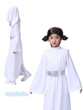 Perucas fantasia semana do livro com capuz branco menina Star Wars princesa Leia Z-G3-1, usado comprar usado  Enviando para Brazil