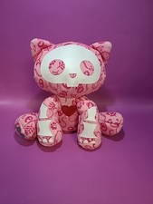 RARO Skelanimals 2009 Kit El Gato Rosa Peluche Corazón Patrón Floral 7" segunda mano  Embacar hacia Mexico