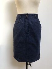 Saia jeans Di Bari Ita 40 Reino Unido 8/10 Eur 36 curta azul denim 100% algodão Excel Con comprar usado  Enviando para Brazil
