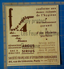 Argus sirius septic d'occasion  Expédié en Belgium