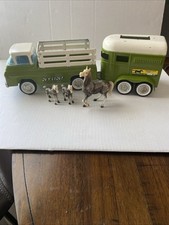VINTAGE NYLINT PURO-SANGUE FAZENDAS CAMINHÃO E CAVALO REBOQUE E CAVALOS, usado comprar usado  Enviando para Brazil