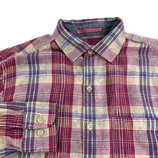 Camisa masculina Tommy Bahama botão frontal pequena rosa azul xadrez palmeira comprar usado Camisa masculina Tommy Bahama botão frontal pequena rosa azul xadrez palmeira comprar usado  Enviando para Brazil