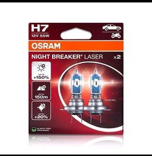 Usado, Lâmpadas de halogênio a laser disjuntor noturno Osram H7 | 64210NL | Pacote com 2 ABERTAS comprar usado  Enviando para Brazil