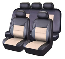 Conjunto completo de capa de assento de carro 5 lugares protetor de almofada frontal traseira acessórios de couro comprar usado  Enviando para Brazil