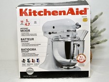 The KitchenAid Artisan Batedeira Suporte 5 Quartos (KSM150PS) Acabamento Branco Caixa Aberta Nova comprar usado  Enviando para Brazil