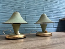 Usado, Par Vintage de Abajur de Mesa de Metal Era Espacial Design Atômico Luz Meio Século Vermelho comprar usado  Enviando para Brazil