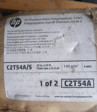 Papel de polipropileno fosco HP Premium 42" x 75 pés pacote com 2 - Branco C2T54A C2T54A/S, usado comprar usado  Enviando para Brazil