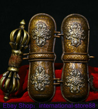 7,2" Antigo Budismo Tibetano de Cobre Faqi Vajra-pilão Phurba Caixa Suporte Adaga comprar usado  Enviando para Brazil