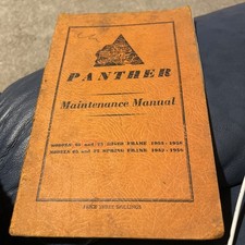 Panther motorcycle maintenance for sale  TELFORD