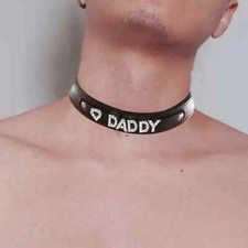 Colar Gargantilha Letras Personalizadas Sim Papai Punk Colar Adulto Roleplay Fetiche Presente comprar usado  Enviando para Brazil