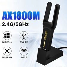 Adaptador inalámbrico WiFi 6 USB3.0 Wi-Fi Dongle tarjeta de red para computadora portátil PC Win 10/11 segunda mano  Embacar hacia Mexico