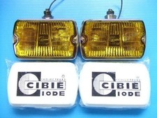 Quase 2 peças Cibie35 lâmpadas quadradas de neblina carro antigo Shibie com tampa de luz banhada a amarelo comprar usado  Enviando para Brazil