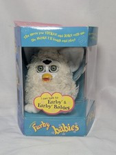 Vintage 1999 Furby Babies Branco Encaracolado Cordeiro Olhos Azuis Caixa Original Testada Funciona comprar usado  Enviando para Brazil