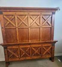 Rustic wood queen for sale  Janesville
