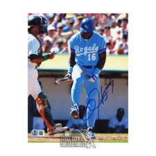Foto de beisebol autografada por Bo Jackson Kansas City Royals 8x10 - BAS (tinta azul), usado comprar usado  Enviando para Brazil