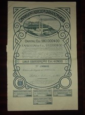 Portugal Titles of Shares, Companhia das Fabricas de garrafas na Amora 1920 comprar usado  Enviando para Brazil