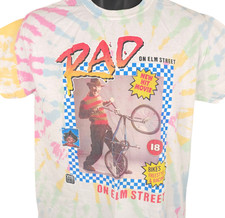 Camiseta Rad On Elm Street Masculina Tamanho Médio Freddy Krueger BMX Bicicleta Tie Dye comprar usado  Enviando para Brazil