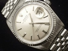 Usado, Rolex Datejust relógio masculino aço inoxidável moldura ouro branco 18k mostrador prateado 1601 comprar usado  Enviando para Brazil