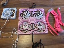 Lote de piezas de ordenador gaming rosa ventiladores y cables  segunda mano  Embacar hacia Mexico