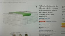 Freigehege xxl kleintiere gebraucht kaufen  Schenefeld