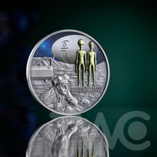 Moeda de prata Socorro UFO Incident Interstellar Phenomena 2 oz Camarões 2025 comprar usado  Enviando para Brazil