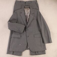 Terno Saville Row XL cinza vermelho branco azul listrado saco de lã EUA 48R 34x31 comprar usado  Enviando para Brazil