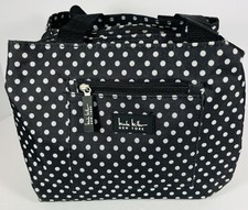 Bolsa tote Nicole Miller isolada preta com bolinhas brancas comprar usado  Enviando para Brazil