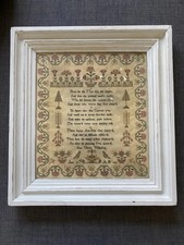 Antique embroidered sampler for sale  IPSWICH