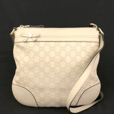 Bolsa de ombro GUCCI Ssima GG logotipo couro marfim/4BE0635 comprar usado  Enviando para Brazil
