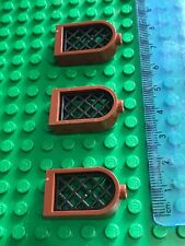 Lego Um conjunto de 3 x JANELAS ARQUEADAS MARROM RARO castelo com grade interna preta comprar usado  Enviando para Brazil