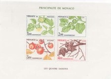 Monaco feuillet timbres d'occasion  Menton