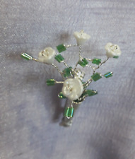 Posy brooch white for sale  WIGAN