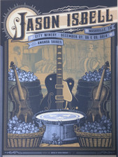 Usado, Pôster Jason Isbell City Winery Nashville, TN 27/12-29 2014 RARO comprar usado  Enviando para Brazil