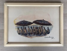 Quadro vintage bagnanti usato  Villaricca