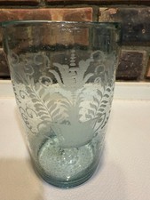 Antique etched handblown for sale  Waukegan