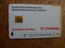 Telefonkarte dyckerhoff widman gebraucht kaufen  Erlangen