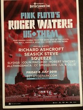 Pôster Roger Waters Pink Floyd Hyde Park 2018 mercadoria oficial rara, usado comprar usado  Enviando para Brazil