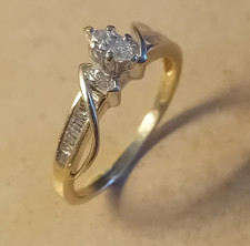 Bague jaune blanc d'occasion  Cannes-La-Bocca