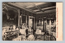 Cartão postal vintage Warwick Inglaterra, Reino Unido, Castelo de Warwick, The Red Drawing Room comprar usado  Enviando para Brazil