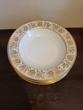 Conjunto de 6 tigelas de sopa de porcelana dourada damasco Wedgwood England  comprar usado  Enviando para Brazil