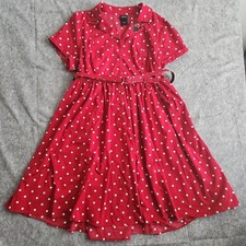Vestido feminino Disney Minnie Mouse bolinhas 20 bolsos com cinto vermelho férias sexy comprar usado  Enviando para Brazil