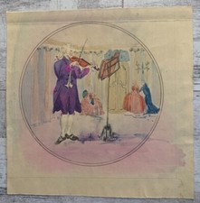Aquarelle musicien violon d'occasion  Vannes