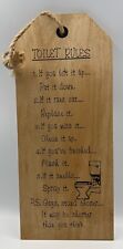 Novelty toilet rules for sale  PRESTON
