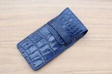 Bolsa de relógio azul real estampa de crocodilo relógios de couro estojo armazenamento viagem, usado comprar usado  Enviando para Brazil